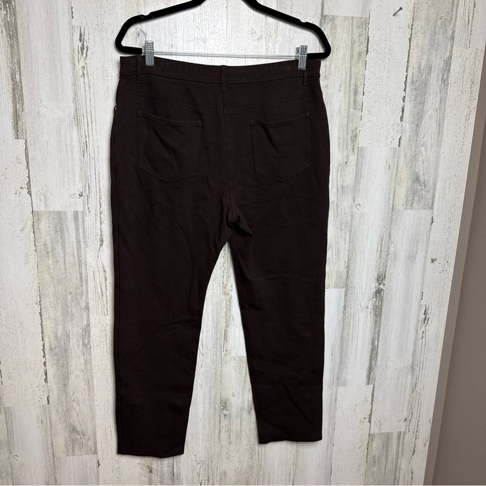 Chico's So Slimming Pants SZ 2 Short Brown Straight Leg Trousers Comfort Classic - Picture 5 of 9